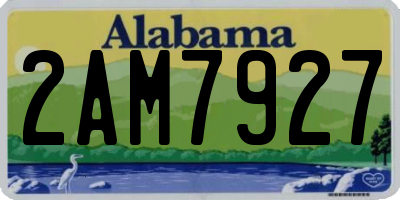 AL license plate 2AM7927