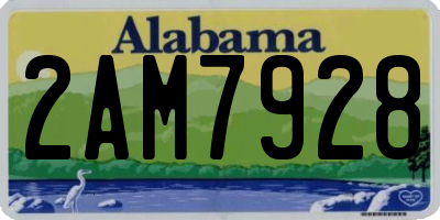 AL license plate 2AM7928
