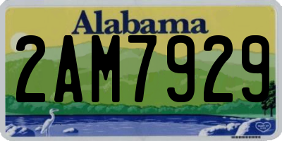 AL license plate 2AM7929