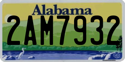 AL license plate 2AM7932