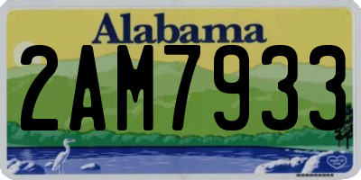 AL license plate 2AM7933