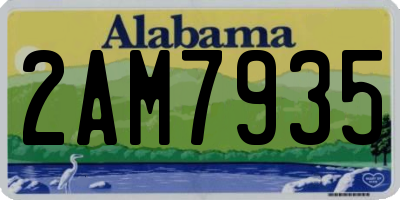 AL license plate 2AM7935