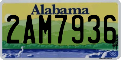 AL license plate 2AM7936