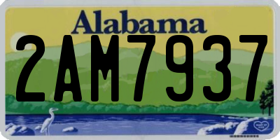 AL license plate 2AM7937