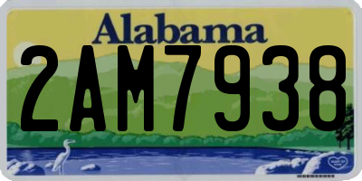 AL license plate 2AM7938