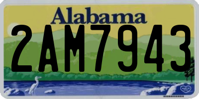 AL license plate 2AM7943