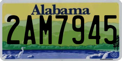 AL license plate 2AM7945