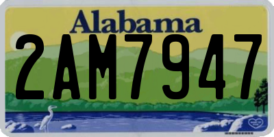 AL license plate 2AM7947