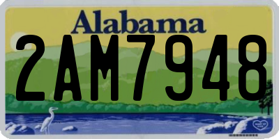 AL license plate 2AM7948