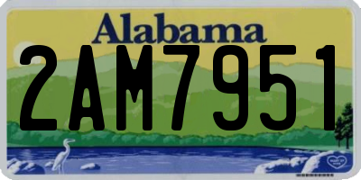 AL license plate 2AM7951