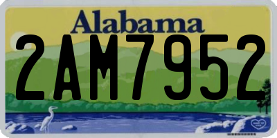 AL license plate 2AM7952