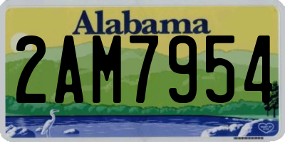 AL license plate 2AM7954