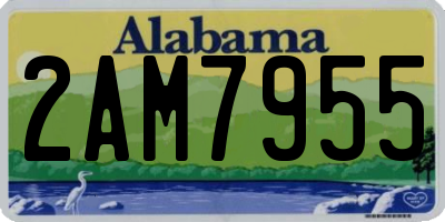AL license plate 2AM7955