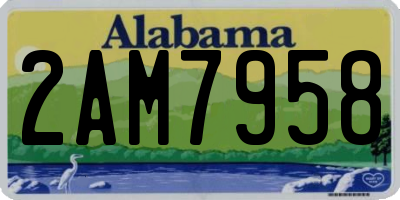 AL license plate 2AM7958