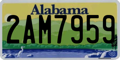AL license plate 2AM7959