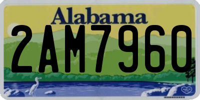 AL license plate 2AM7960