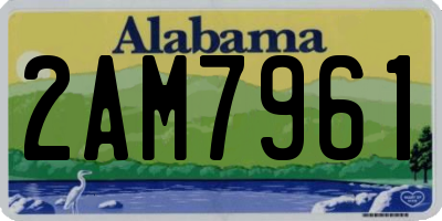AL license plate 2AM7961