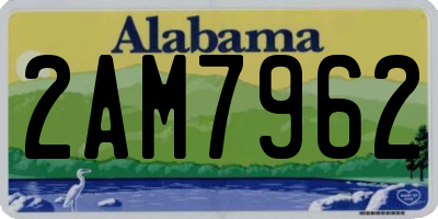 AL license plate 2AM7962