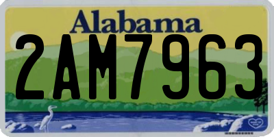 AL license plate 2AM7963