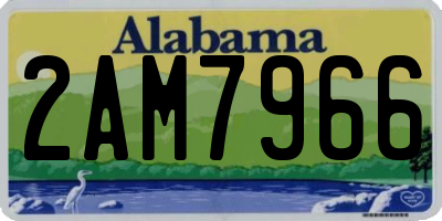 AL license plate 2AM7966