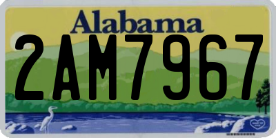 AL license plate 2AM7967