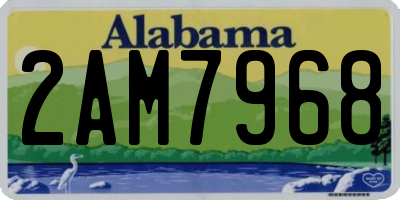 AL license plate 2AM7968