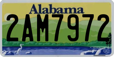 AL license plate 2AM7972