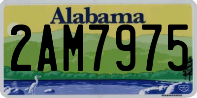 AL license plate 2AM7975