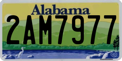 AL license plate 2AM7977
