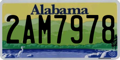 AL license plate 2AM7978