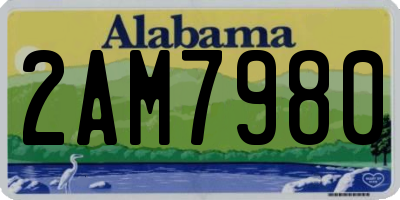 AL license plate 2AM7980
