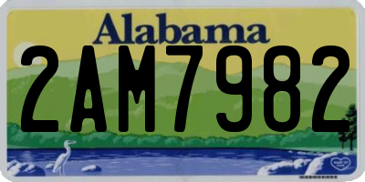 AL license plate 2AM7982
