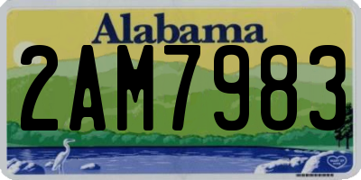 AL license plate 2AM7983