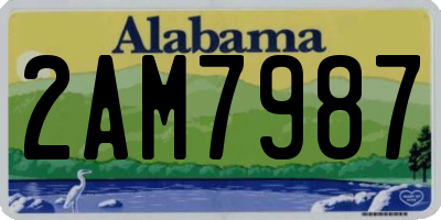 AL license plate 2AM7987