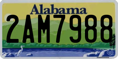 AL license plate 2AM7988
