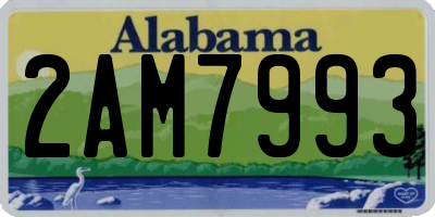 AL license plate 2AM7993