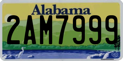 AL license plate 2AM7999