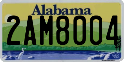 AL license plate 2AM8004