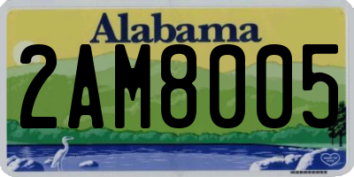 AL license plate 2AM8005