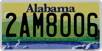 AL license plate 2AM8006