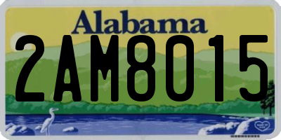 AL license plate 2AM8015