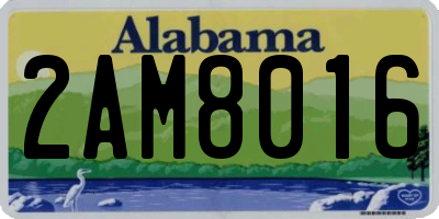 AL license plate 2AM8016