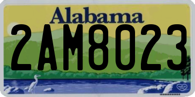 AL license plate 2AM8023