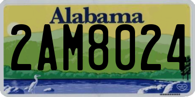 AL license plate 2AM8024