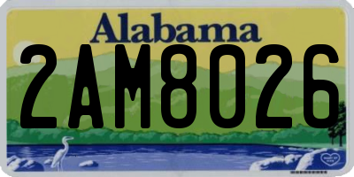 AL license plate 2AM8026