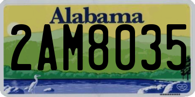 AL license plate 2AM8035