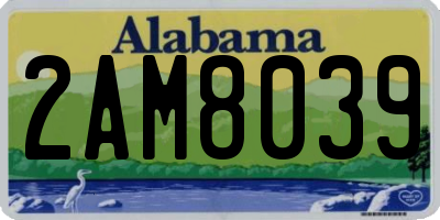 AL license plate 2AM8039