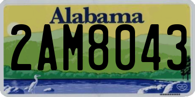AL license plate 2AM8043
