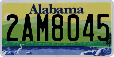 AL license plate 2AM8045