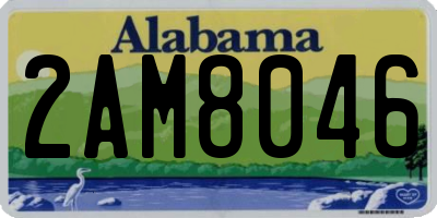 AL license plate 2AM8046